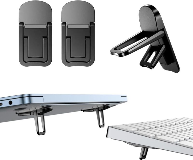 Zinc Alloy Mini Stand, 2 Angles, Black 2-Pack
