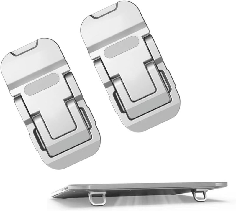 Portable Metal Keyboard Stand, 2 Heights, Silver 2-Pack