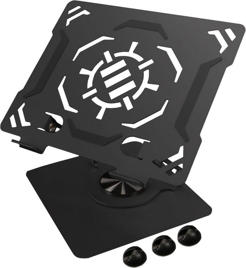 Rotating Laptop Stand with Cable Management, Black