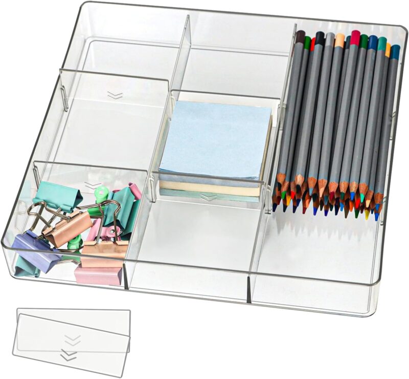 Adjustable Transparent Drawer Organizer