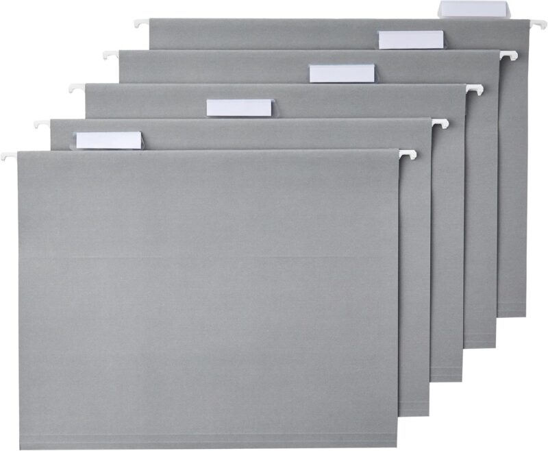 Hanging File Folders,  Size, Gray, 25-Pack