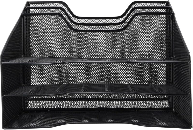 3-Tier Metal Mesh Document Tray Organizer